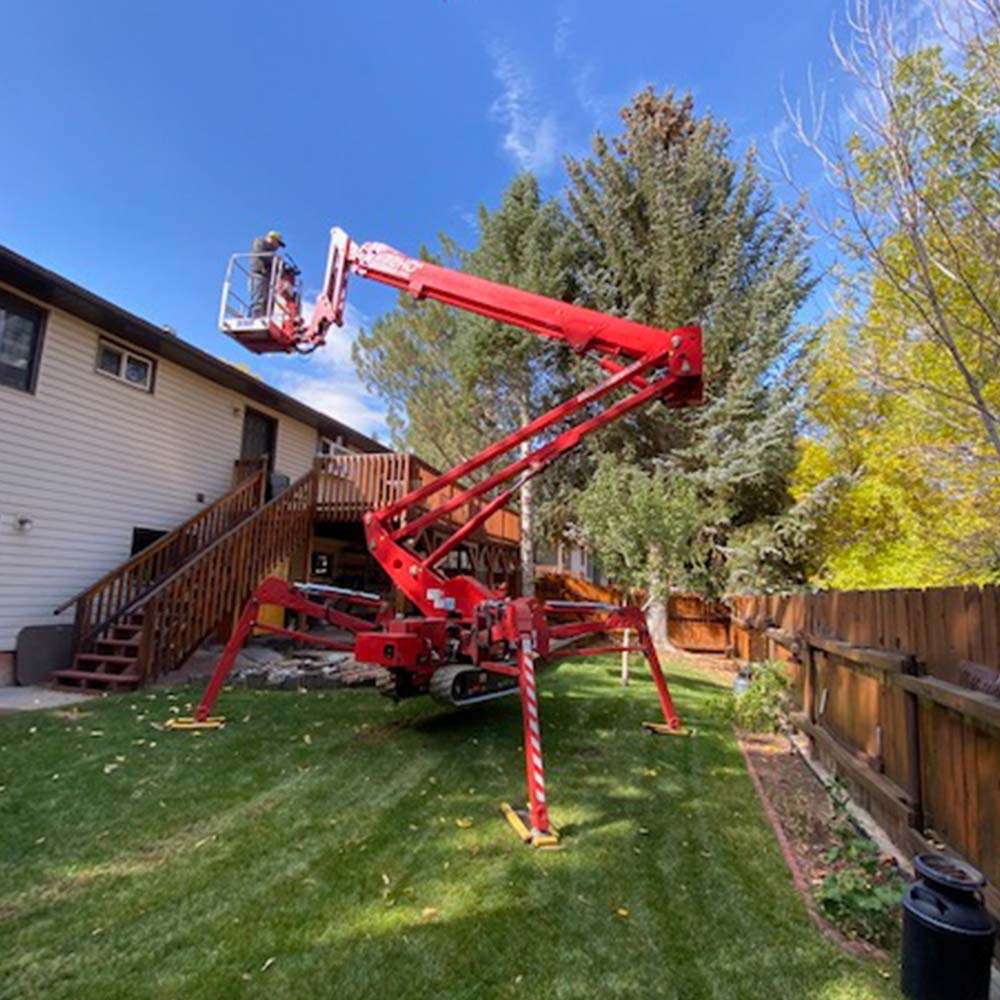 Tree Service Lift in Backyard